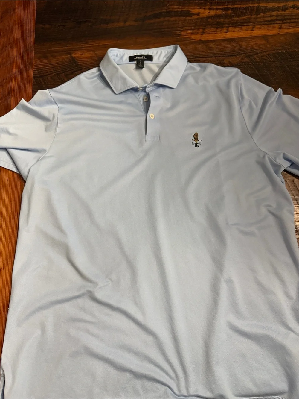 RLX Light Blue Polo Shirt with Embroidered Logo-Shoal Creek